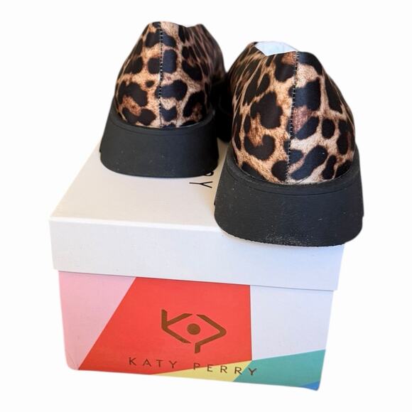 Katy Perry Collections The Daarling Leopard Satin Lug Sole Loafer NIB Size 11 - Picture 4 of 12